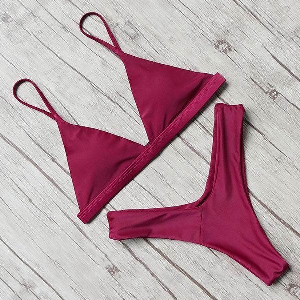 Micro Mini Bikini Swimwear Women Halter Push Up Bikini Set Padded Bra Women's Underwired Triangle Bathing Two Pieces Swimsuit Bikini Set Swimsuit Bandage Swim Suit