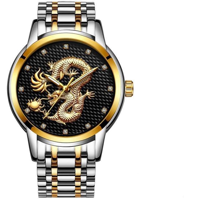 Men's Waterproof Watch With 3D Dragon Design Excellent Look Perfect Gift For Your Man