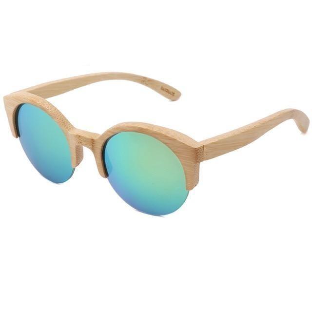 Elegant Wooden Design Classic Sunglasses Design Stylish Popular Wooden Sunglasses For Men & Women Round Bamboo Glasses Mirror Sun Glasses Retro Glasses