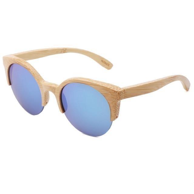 Elegant Wooden Design Classic Sunglasses Design Stylish Popular Wooden Sunglasses For Men & Women Round Bamboo Glasses Mirror Sun Glasses Retro Glasses