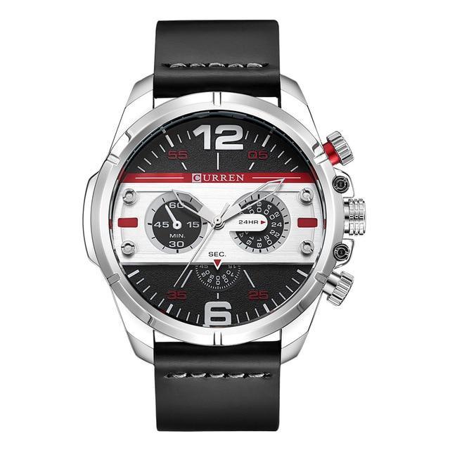 Men's Waterproof Retro Style Watch With Excellent Background, Chronometers Large Numbers Perfect Gift