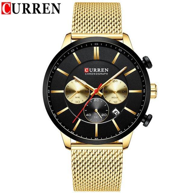 Unisex Elegant Stainless Steel Watch With Chronometer And Date Display Excellent Design Perfect Gift