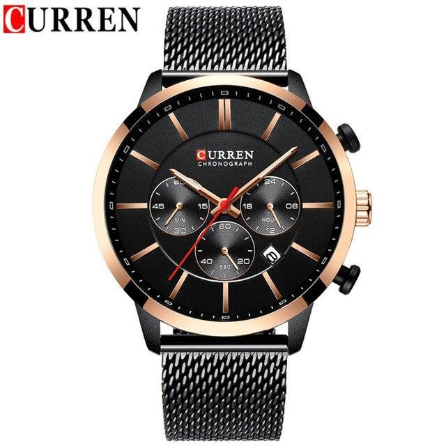 Unisex Elegant Stainless Steel Watch With Chronometer And Date Display Excellent Design Perfect Gift