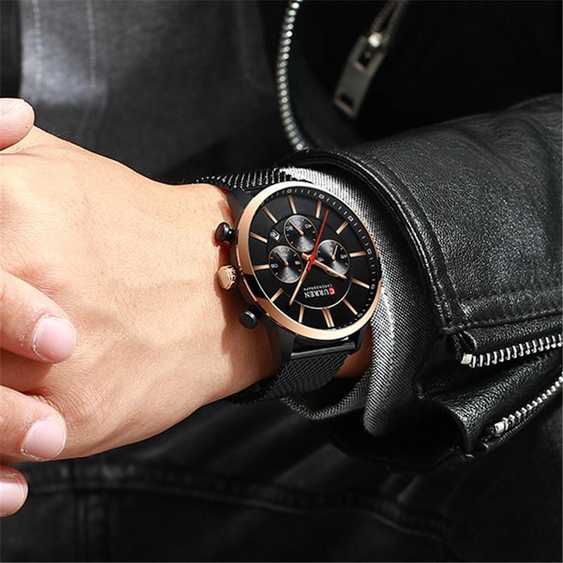 Unisex Elegant Stainless Steel Watch With Chronometer And Date Display Excellent Design Perfect Gift