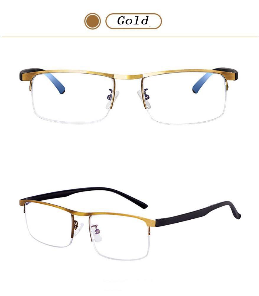Progressive Reading Glasses Multifocal Anti Blue Ray Glass Glasses Half Frame Metal Alloy For Men And Women Reading Glasses Anti Blue Ray Multifocus Reader