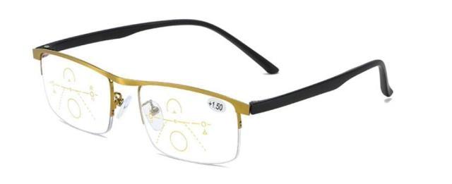 Progressive Reading Glasses Multifocal Anti Blue Ray Glass Glasses Half Frame Metal Alloy For Men And Women Reading Glasses Anti Blue Ray Multifocus Reader