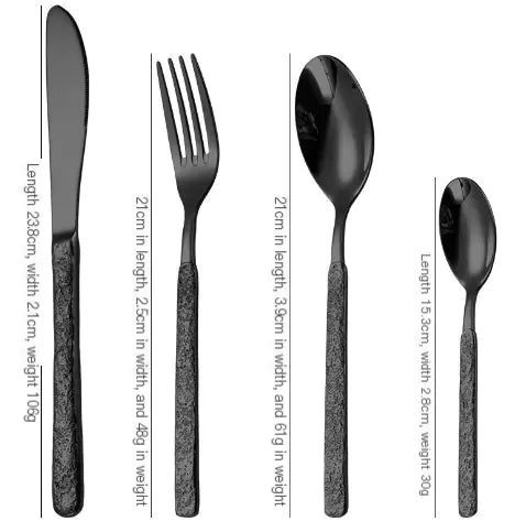 4pcs Stainless Steel Cutlery Set for Christmas Dinner
