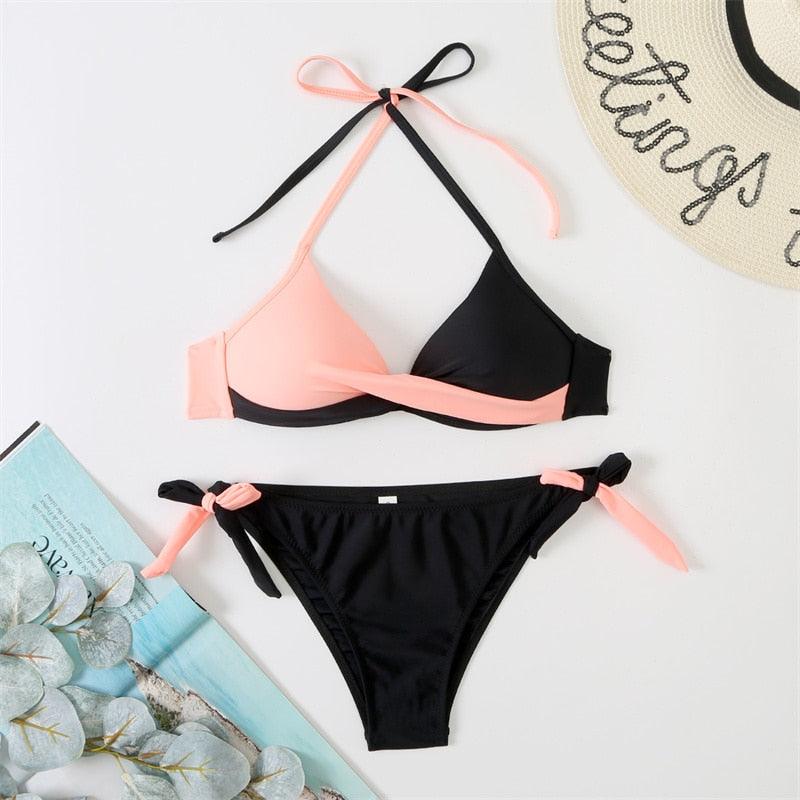 Push Up Bikinis 2022 New Swimwear Women's Bikini Swimsuits Floral Printed Bathing Suits for Women 2 Piece Bikini Women Floral Print Bikini Sets Swimsuit Beach Wear Bathing Suit Female Two Pieces