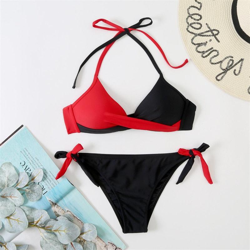 Push Up Bikinis 2022 New Swimwear Women's Bikini Swimsuits Floral Printed Bathing Suits for Women 2 Piece Bikini Women Floral Print Bikini Sets Swimsuit Beach Wear Bathing Suit Female Two Pieces