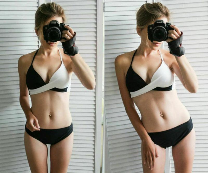 Push Up Women Bikinis Swimwear Women's Bathing Suits Push Up Halter Bandage Bikini Floral Printing Swim Bottoms Two Piece Swimsuits Women Swimsuits Bathing Suit Halter Leaf Print Beach Wear Plus Size