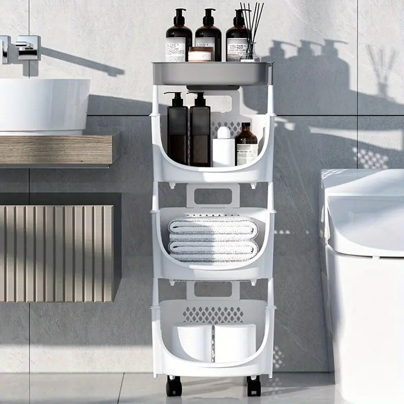 Mobile Storage Cart for Kitchen, Living Room, Bathroom