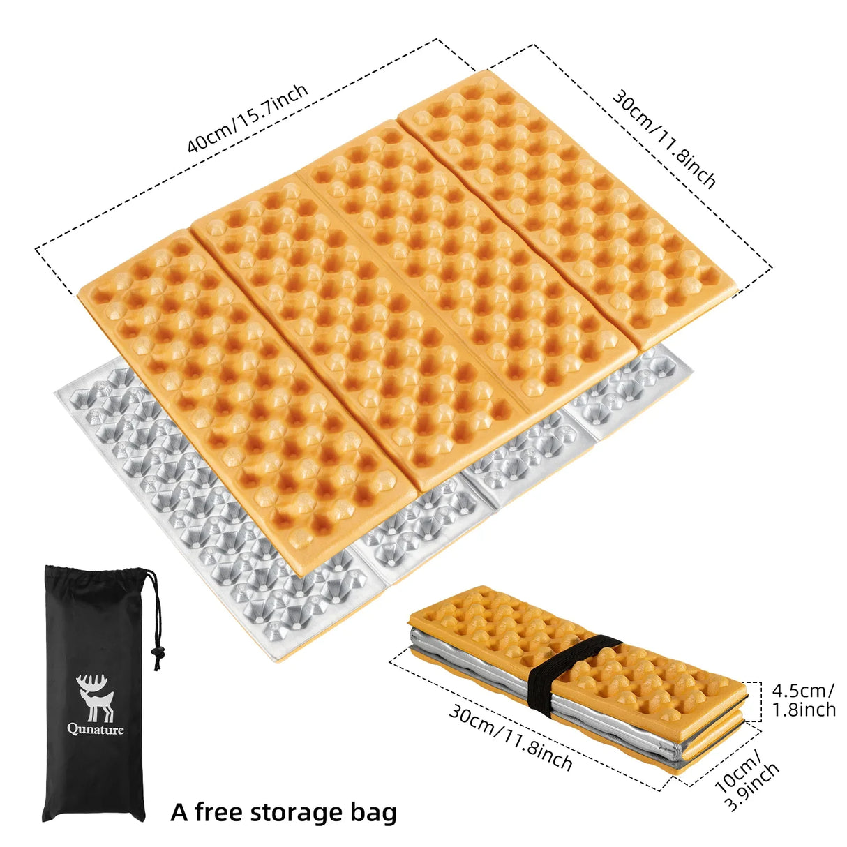 Folding Seat Pad Mat with Foam for Hiking & Camping, Lightweight & Portable
