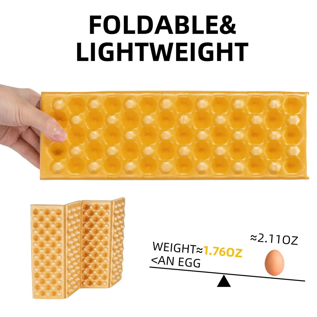 Folding Seat Pad Mat with Foam for Hiking & Camping, Lightweight & Portable