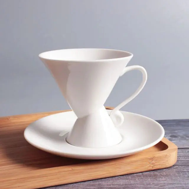 European Bone China Coffee Cup and Saucer Set