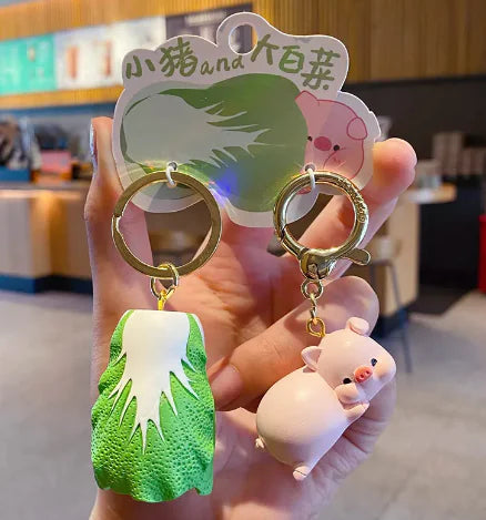 Couple A Pair Of Buckles Creative Keychain