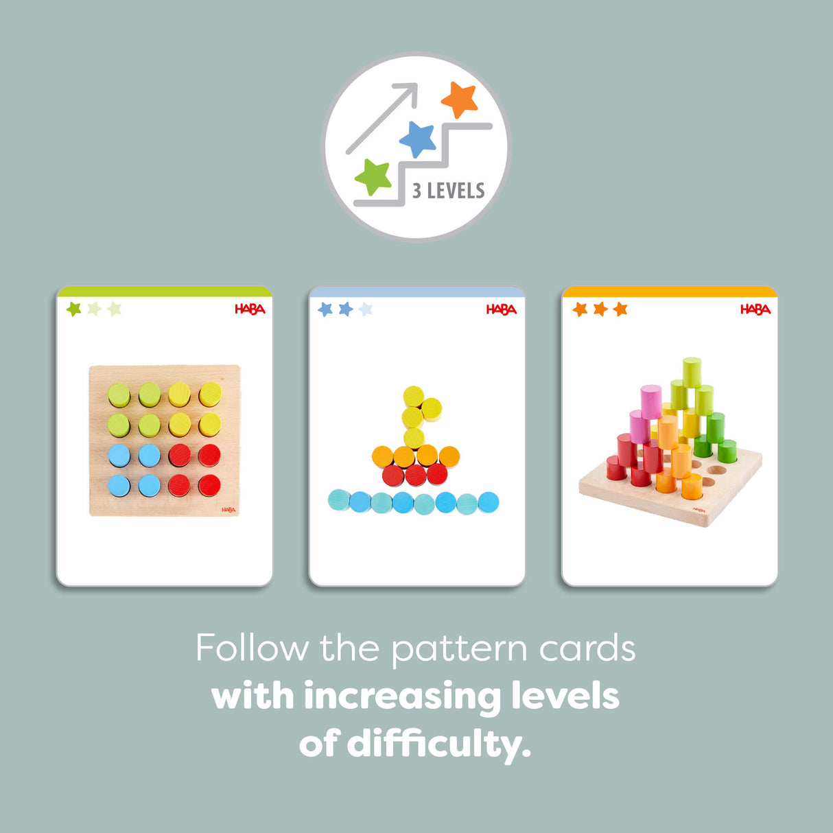 Rainbow Risers Wooden Stacking Game