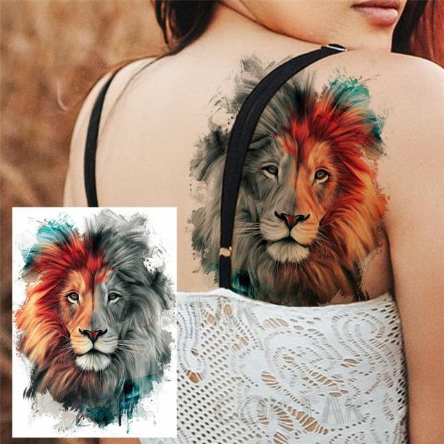 Realistic Black Temporary Small Big Tattoos Space Planets Animals Tatoos Waterproof Face Hands Tattoos For Girls Mens