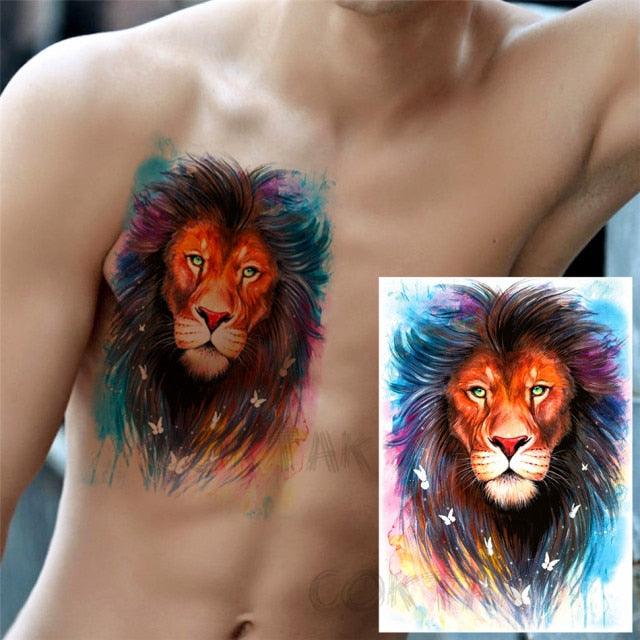 Realistic Black Temporary Small Big Tattoos Space Planets Animals Tatoos Waterproof Face Hands Tattoos For Girls Mens