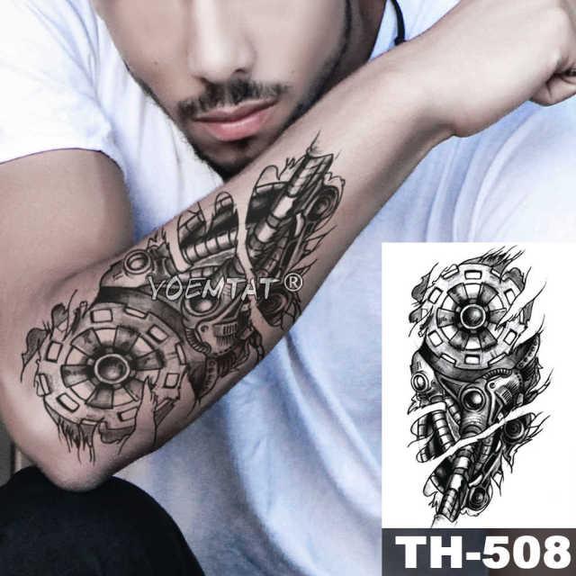 Realistic Temporary Lion Wolf Sticker Tattoo Waterproof Elegant Body Arm Warrior Tattoo For Mens