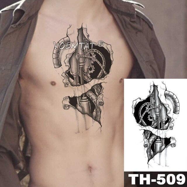 Realistic Temporary Lion Wolf Sticker Tattoo Waterproof Elegant Body Arm Warrior Tattoo For Mens