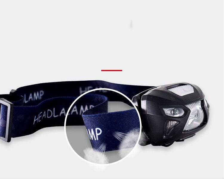 Rechargeable Adjustable LED USB Headlight Powerfull Elastic High Lumens Headband Headlamp Motion Sensor Flashlight For Adults Kids Running Camping Hiking Camping