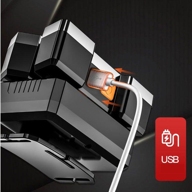 Rechargeable Adjustable USB 5LED Headlamp with High Lumen Handsfree Waterproof Portable Ability Focusing Ring Headlight Flashlight Torchlight For Outdoor Camping Hiking Running Headlight