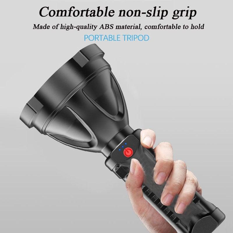 Rechargeable Adjustable USB LED Portable Rotary High Lumen Zoombale Super Strong Flashlight Ultra-bright For Long-range Outdoor Camping Fishing Hiking Riding Walking Jogging Flashlight