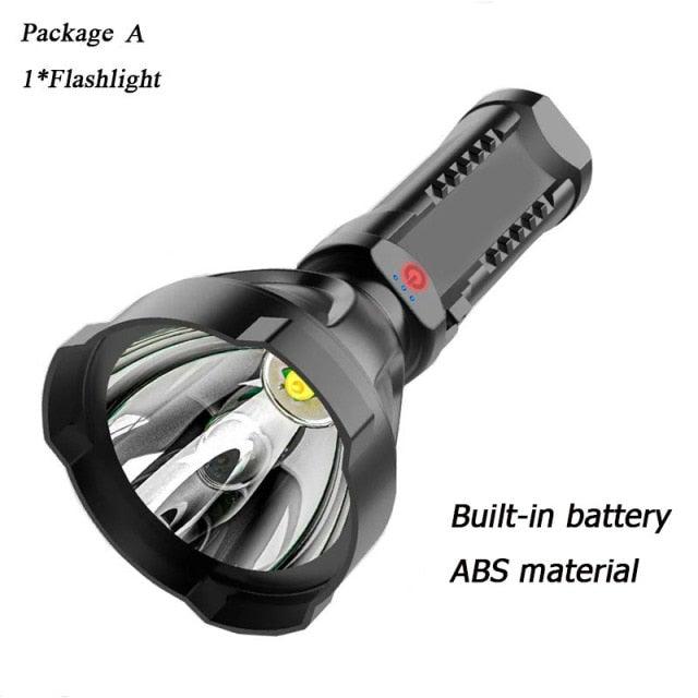 Rechargeable Adjustable USB LED Portable Rotary High Lumen Zoombale Super Strong Flashlight Ultra-bright For Long-range Outdoor Camping Fishing Hiking Riding Walking Jogging Flashlight