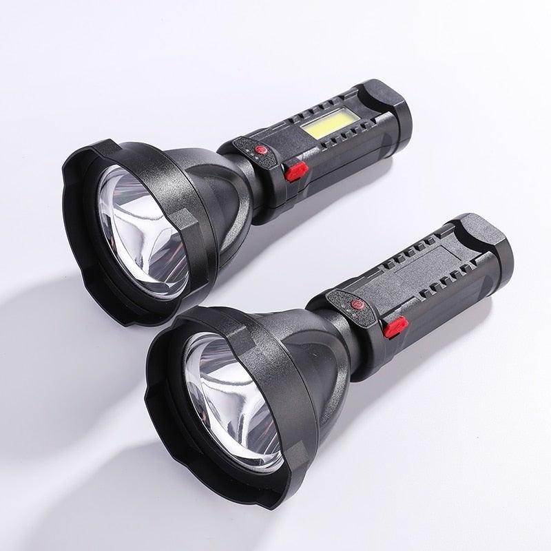 Rechargeable Adjustable USB LED Portable Rotary High Lumen Zoombale Super Strong Flashlight Ultra-bright For Long-range Outdoor Camping Fishing Hiking Riding Walking Jogging Flashlight