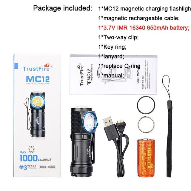 Rechargeable High Lumen Super Bright Powerful LED CREE XP-L HI Flashlight Magnetic Water & Impact Resistant Handheld Flashlights For Outdoor Camping Hiking Riding