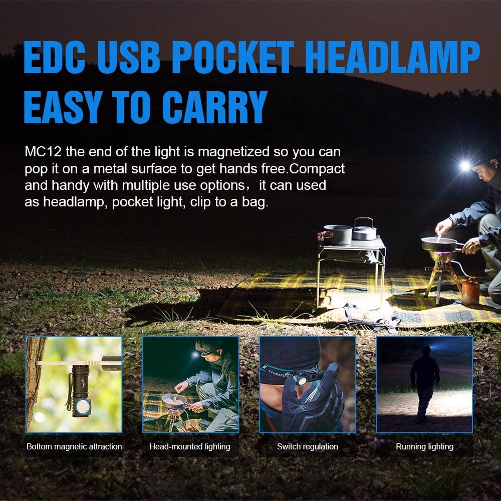Rechargeable High Lumen Super Bright Powerful LED CREE XP-L HI Flashlight Magnetic Water & Impact Resistant Handheld Flashlights For Outdoor Camping Hiking Riding