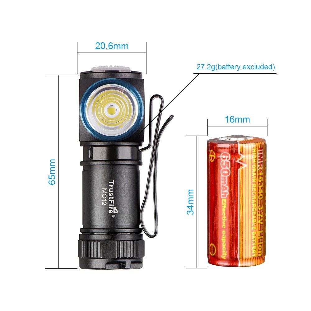 Rechargeable High Lumen Super Bright Powerful LED CREE XP-L HI Flashlight Magnetic Water & Impact Resistant Handheld Flashlights For Outdoor Camping Hiking Riding