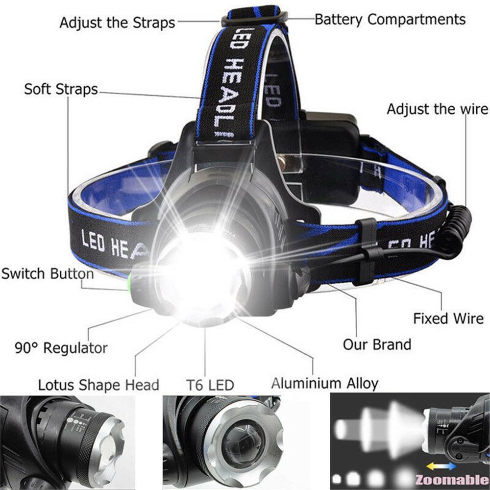 Rechargeable High Lumens Work Headlight Ultra Bright Headlamp LED Headlight Sensor Powerful Head Lamp Waterproof Flashlight For Adults Running Hiking Camping Fishing