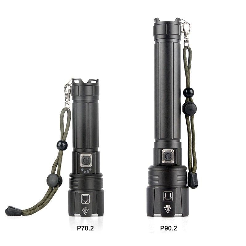 Rechargeable LED Flashlight High Lumen USB Ultra Bright Adjustable Powerful Zoomable Flashlight Water Resistant For Daily Household and Outdoor Camping Hiking Riding Running