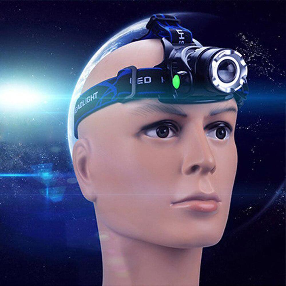 Rechargeable LED Headlamps Ultra-bright High lumens Zoomable Waterproof LED Headlight Head Torch Flashlight Head Lamp For Fishing Hands-Free Headlight