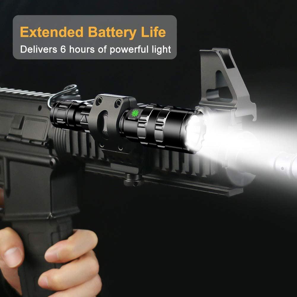 Rechargeable LED Tactical Flashlights Waterproof Powerful High Lumen Super Bright Power LED Aluminum Flashlight For Hiking Outdoor Camping Fishing Jogging Running HouseholdPowerful Light