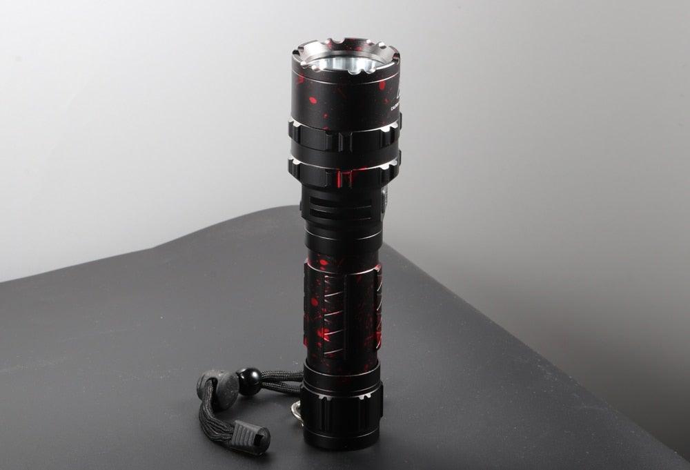 Rechargeable LED Tactical Flashlights Waterproof Powerful High Lumen Super Bright Power LED Aluminum Flashlight For Hiking Outdoor Camping Fishing Jogging Running HouseholdPowerful Light