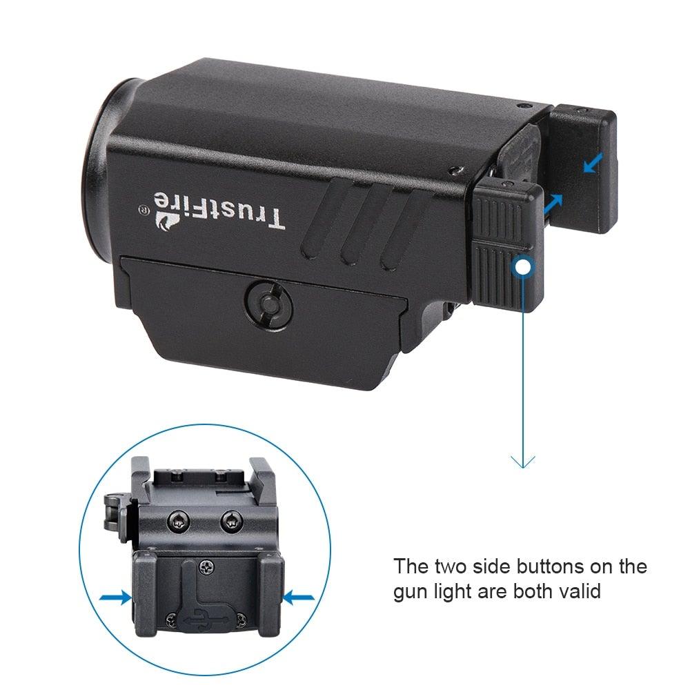 Rechargeable Spotlight Flashlight Waterproof Adjustable High Lumen Super Bright USB LED Tactical Flashlight Gift Giving Torch Rail Mounted Flashlight For Outdoor Camping Hiking Fishing Jogging Walking