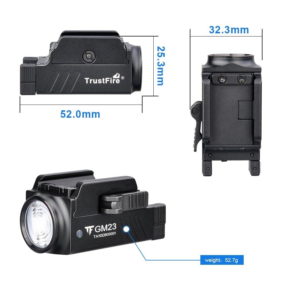 Rechargeable Spotlight Flashlight Waterproof Adjustable High Lumen Super Bright USB LED Tactical Flashlight Gift Giving Torch Rail Mounted Flashlight For Outdoor Camping Hiking Fishing Jogging Walking