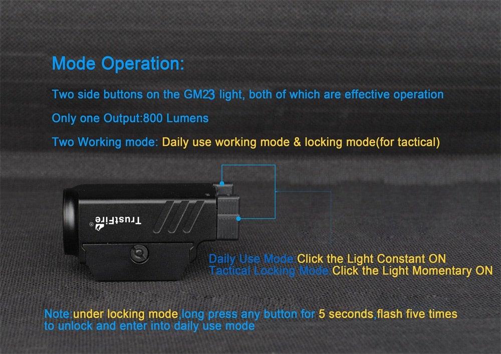 Rechargeable Spotlight Flashlight Waterproof Adjustable High Lumen Super Bright USB LED Tactical Flashlight Gift Giving Torch Rail Mounted Flashlight For Outdoor Camping Hiking Fishing Jogging Walking