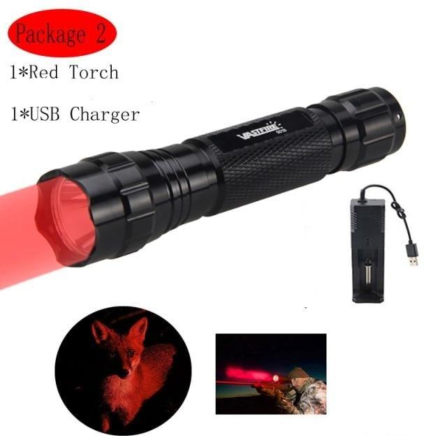 Rechargeable USB Charger High Lumen LED Light Tactical Flashlight With Rail Mount Led Light White Tactical Flashlight Pressure Switch For Long Distance Night Hunting