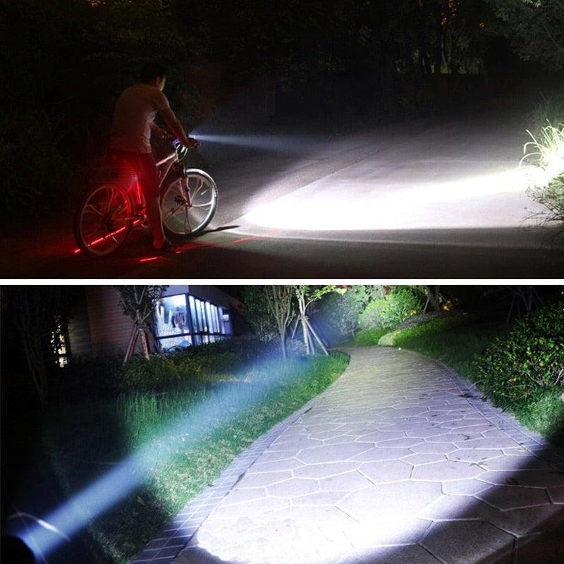 Rechargeable USB Charger High Lumen LED Light Tactical Flashlight With Rail Mount Led Light White Tactical Flashlight Pressure Switch For Long Distance Night Hunting