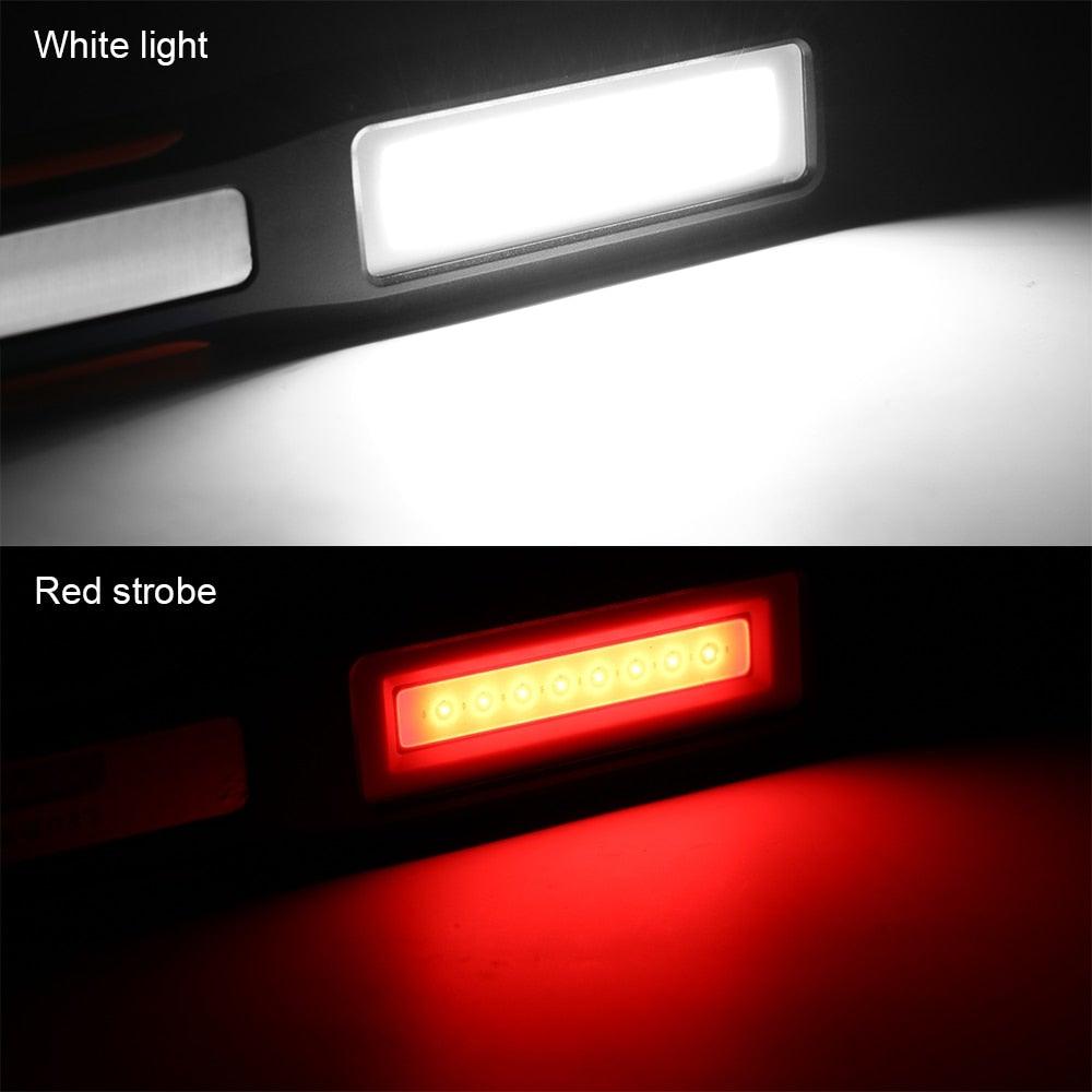Rechargeable USB LED Work Lights Bright Flashlight and Work Light with Clip and Magnetic Base and Rotatable Clip Magnetic Flashlight For Working Inspection Camping Car Repair Maintenance