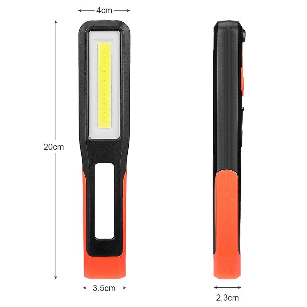 Rechargeable USB LED Work Lights Bright Flashlight and Work Light with Clip and Magnetic Base and Rotatable Clip Magnetic Flashlight For Working Inspection Camping Car Repair Maintenance