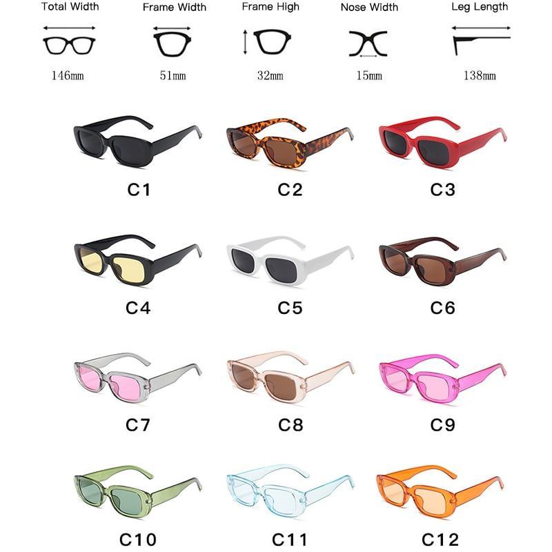Rectangle Retro Sunglasses For Women New Oval Shape Glasses For Women/Men New Square Retro Eyeglasses For Women Luxury Design Frames