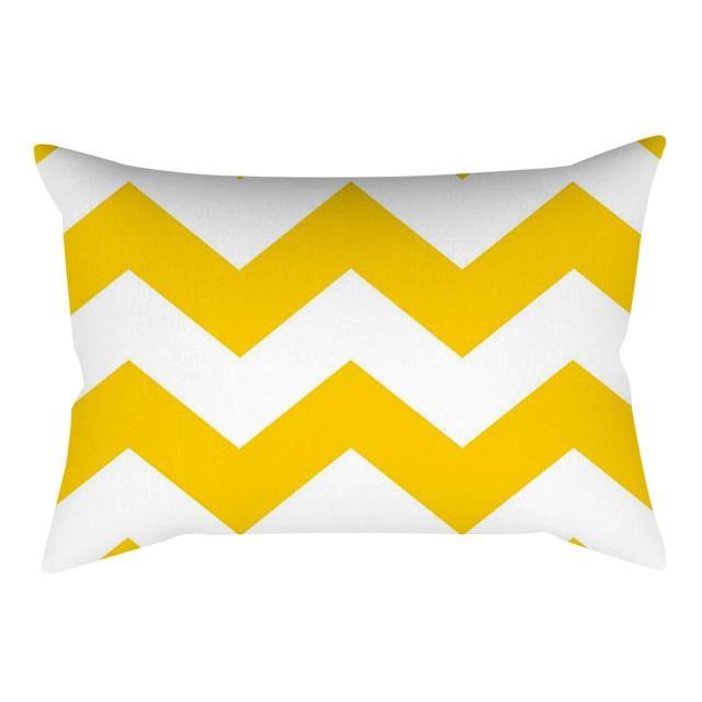 Rectangle Yellow Pillow Case Sofa Car Seat Cushion Cover Home Textile Modern Decorative Geometric Outdoor Pillow Cushion Covers Case For Couch Living Room Fashion Pillowcase 30x50CM