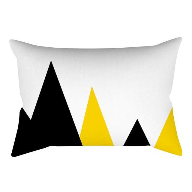 Rectangle Yellow Pillow Case Sofa Car Seat Cushion Cover Home Textile Modern Decorative Geometric Outdoor Pillow Cushion Covers Case For Couch Living Room Fashion Pillowcase 30x50CM