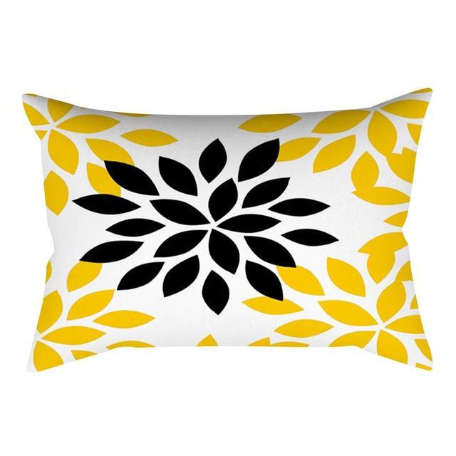 Rectangle Yellow Pillow Case Sofa Car Seat Cushion Cover Home Textile Modern Decorative Geometric Outdoor Pillow Cushion Covers Case For Couch Living Room Fashion Pillowcase 30x50CM