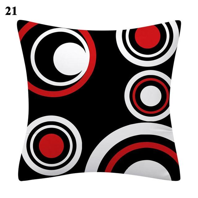 Red Abstract Cushion Cover Geometric Pillow Cases Sofa Decorative Modern Abstract Painting Pillow Case Beautiful Cushion Covers Fashion Pillowcase Pillow Cover