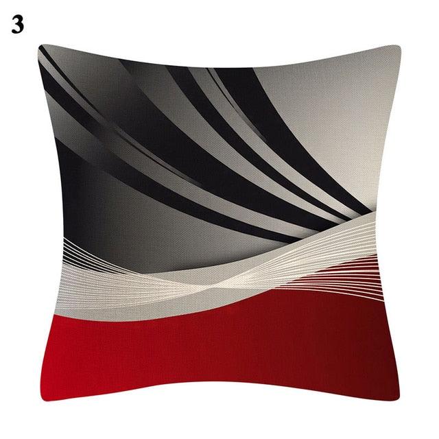 Red Abstract Cushion Cover Geometric Pillow Cases Sofa Decorative Modern Abstract Painting Pillow Case Beautiful Cushion Covers Fashion Pillowcase Pillow Cover